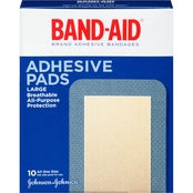 Band-Aid Brand Adhesive Bandages Large Adhesive Pad 10 Pk.