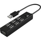 Powerzone 7-Port 2.0 USB Hub with AC Power Adapter