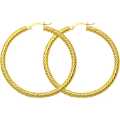 14K Yellow Gold High Polish Classic Twisted Earrings