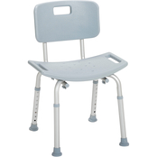 Drive Medical Bathroom Safety Shower Tub Bench Chair with Back