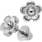 Kids Sterling Silver Flower Earrings