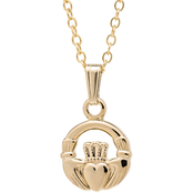 Kids 14K Yellow Gold Filled Claddagh Pendant