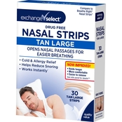 Exchange Select Drug Free Tan Large Nasal Strips 30 Pk.