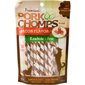 Premium Pork Chomps Bacon Mini Twist Dog Treats 30 ct.