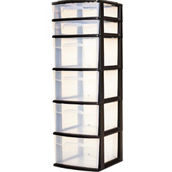 Homz Plastic Cart with 6 Drawers