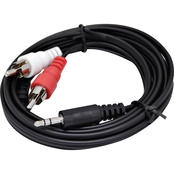 GE 6 ft. 3.5mm to 2 RCA Y Adapter