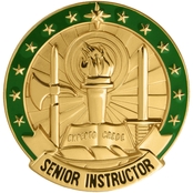 Army Identification Instructor Senior Badge, 24 Karat