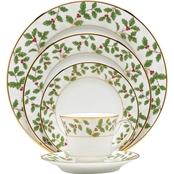 Noritake Holly and Berry Gold 5 pc. Place Setting