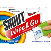 Shout Wipe and Go Instant Stain Remover Wipes 12 pk.