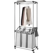 Whitmor Chrome Laundry Center With Mesh Bags