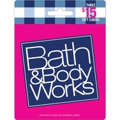 Bath & Body Works $15 Gift Cards 3 pk.