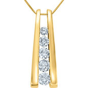14K Yellow Gold 3/4 CTW Diamond Fashion Pendant