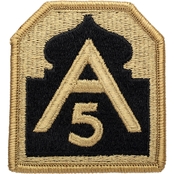 Army Patch Fifth Army Subdued Hook and Loop (OCP)