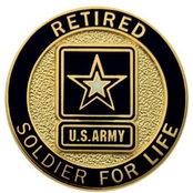Retired Army Lapel Button, Soldier For Life
