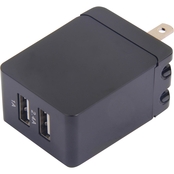 Powerzone 3.4A Dual USB Wall charger, Black