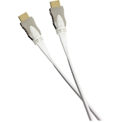 GE 8 ft. Ultra Pro Series Flat-White High-Speed HDMI Cable with Ethernet