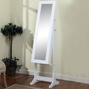 Artiva Deluxe Floor Standing Mirror and Jewelry Cabinet with LED Lights 18 x 63