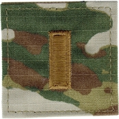 Army Rank Second Lieutenant (2LT) Hook & Loop (OCP) 2 pc.