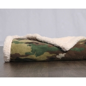 Uniformed Army Oversized Ultra Plush Sherpa and Fleece Blanket