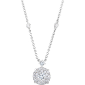 10K White Gold 2/3 CTW Diamond Classic Necklace
