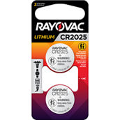 Rayovac CR2025 Lithium Coin Battery 2 pk.