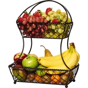 Mikasa Lattice 2-Tier Fruit Basket
