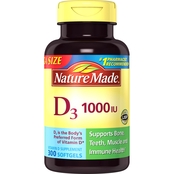 Nature Made Vitamin D3 1000 IU Liquid Softgels 300 Pk.