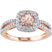 Sofia B. 14K Pink Gold 1/2 CTW Diamond and Morganite Fashion Ring