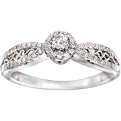 14K White Gold 1/4 CTW Diamond Engagement Ring