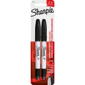 Sharpie Twin Tip Fine and Ultra Fine Permanent Markers 2 ct., Black