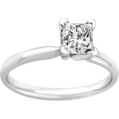 14K Gold 1 ct. Princess Cut Diamond Solitaire Ring