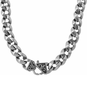 Stainless Steel Lock Necklace 24 in.