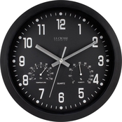 Equity by La Crosse 12 in. Analog Wall Clock with Temperature and Humidity
