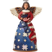 Jim Shore Heartwood Creek Fig Patriotic Angel Figurine