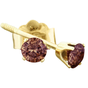 14K Yellow Gold 1/4 CTW Enhanced Diamond Stud Earrings