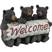 Design Toscano Black Bear Cubs Welcome