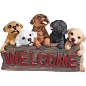 Design Toscano Puppy Parade Welcome Sign