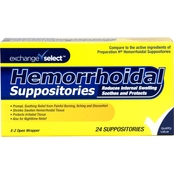 Exchange Select Hemorrhoidal Suppositories 24 Ct.