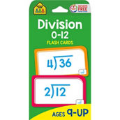School Zone Division 0 to 12 Flash Cards
