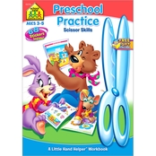 School Zone Preschool Practice Scissor Skills Workbook