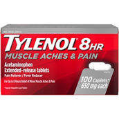 Tylenol 8 Hour Muscle Aches and Pain Acetaminophen Tablets 100 ct.