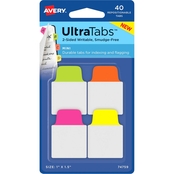 Avery Mini Ultra Tabs Neon Repositionable Two-Side Writable Tabs, 40 pk.