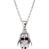 Star Wars Sterling Silver Darth Vader Pendant With 18 In. Chain