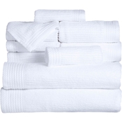 Lavish Home Ribbed 100% Cotton 10 pc. Towel Set