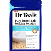 Dr Teal's Detoxify & Energize Ginger & Clay Pure Epsom Salt Soaking Solution 3 Lb.