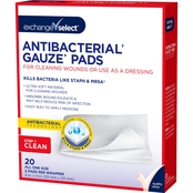 Exchange Select Antibacterial Gauze Pads, 4 in 20 ct
