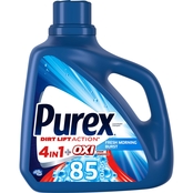 Purex Laundry Detergent Dirt Lift Action Plus OXI, Fresh Morning Burst, 128 oz.