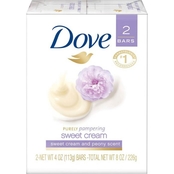 Dove Purely Pampering Sweet Cream and Peony Beauty Bar, 2 ct., 4 oz.