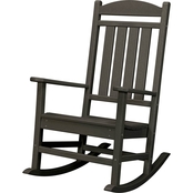 Hanover Outdoor Pineapple Cay All Weather Rocking Chair, Black