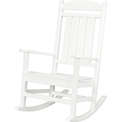 Hanover Outdoor Pineapple Cay All-Weather Rocking Chair, White